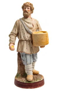 GARDNER - RUSSIAN PORCELAIN FIGURINE, 19th CENTURY: GARDNER - RARE RUSSIAN IMPERIAL PORCELAIN FIGURINE, 19th CENTURY A rare antique porcelain figurine 'The SoweR'. The figurine is made at a high level, the features and small folds on the clothes are