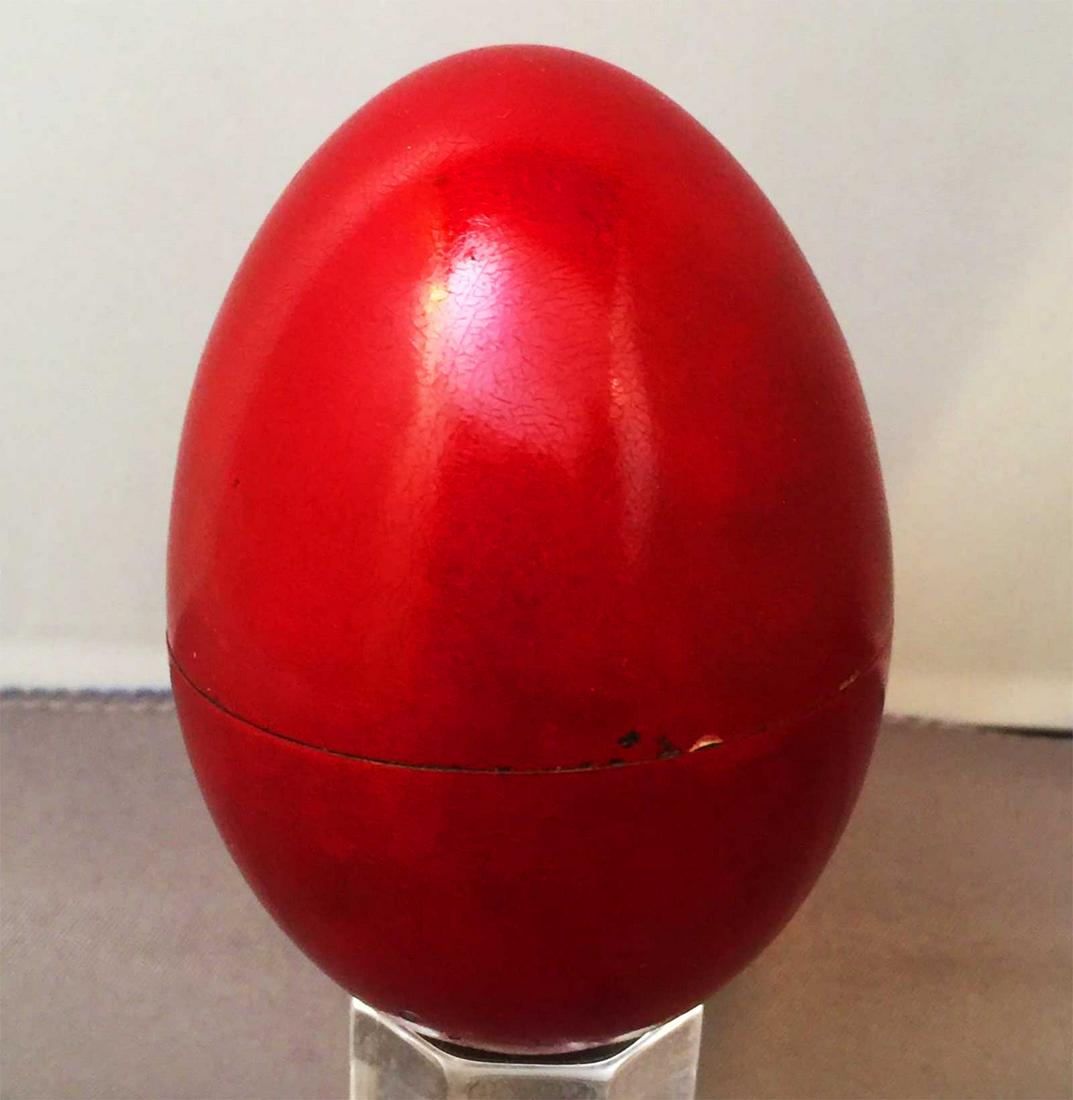 RARE RUSSIAN SILVER ENAMEL EGG, GRACHEV's BROTHER: RUSSIAN IMPERIAL SILVER CLOISONNE ENAMEL EGG, GRACHEV's BROTHER Russian Silver-Gilt and Cloisonne Enamel Easter Egg. Very nice Imperial Russian solid silver enamel glazed verneil egg made by br. Grach