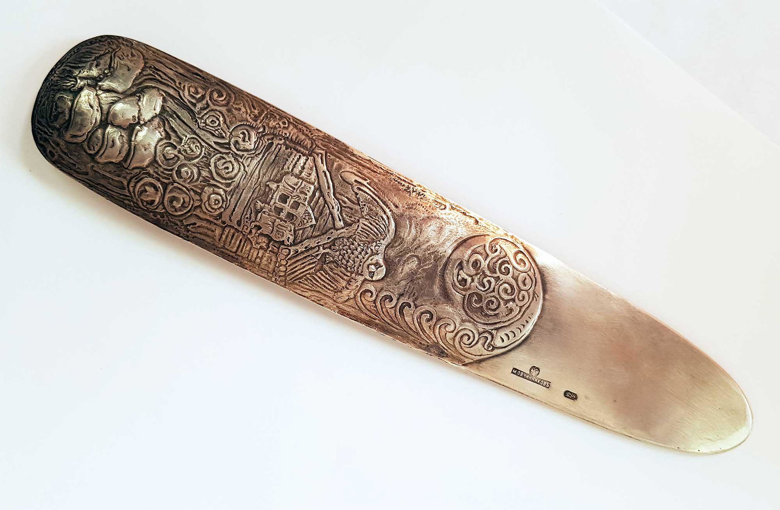 RUSSIAN SILVER LETTER OPENER, OVCHINNIKOV, 1888-1917 (1 of 14)