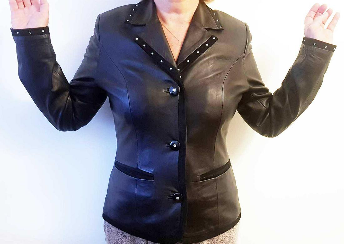 GENUINE LEATHER LAMBSKIN BLACK JACKET (1 of 16)
