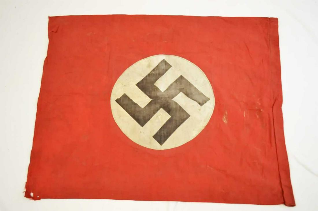 UNIQUE GERMAN WWII RUSSIAN TEREK COSSACK FLAG, 1942: EXTREMELY RARE GERMAN WWII NAZI SERVICE RUSSIAN TEREK COSSACK FLAG, 1942 WWII nazi service Russian Terek cossack flag, 1942. 6th Terek squadron. Double sided. Extremely rare ! Museum item. TEST: This 