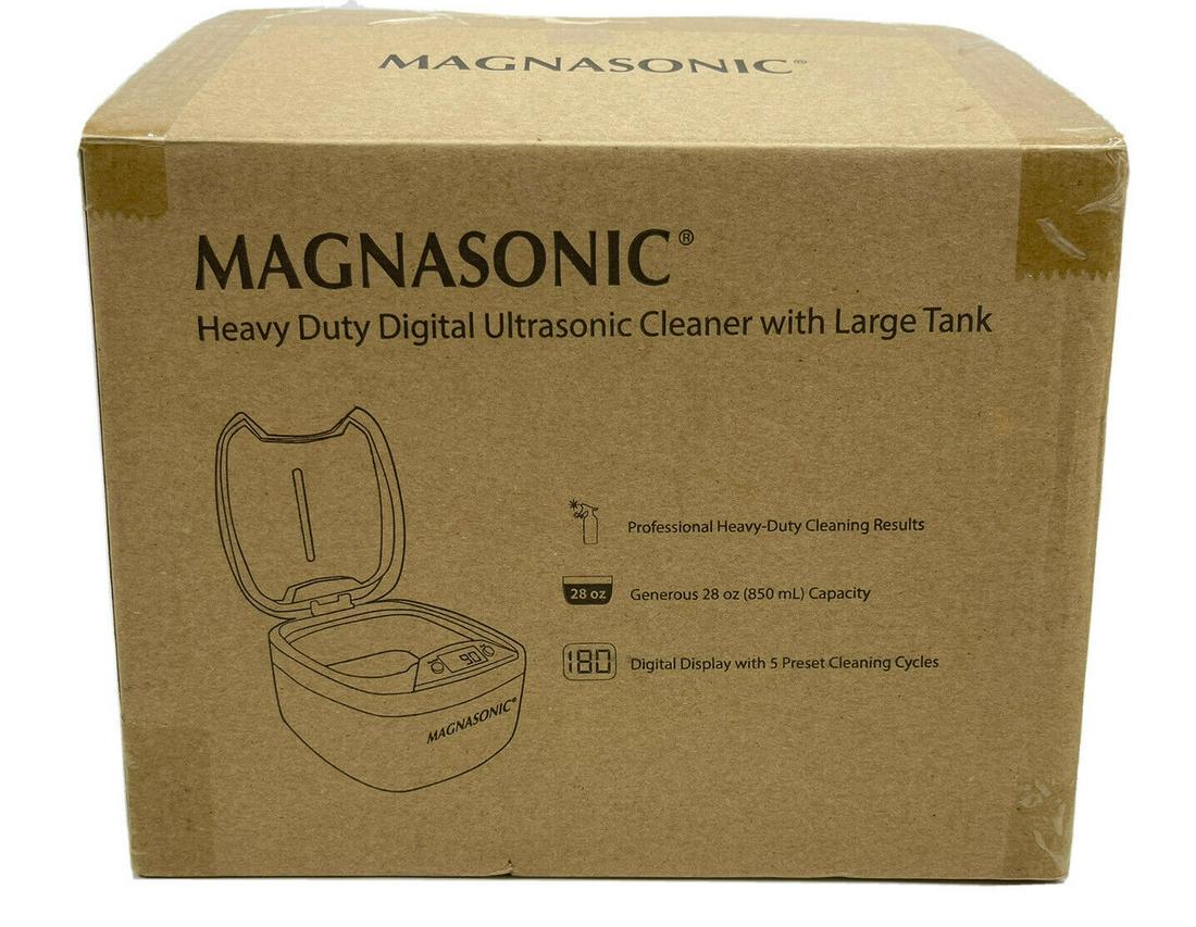 PROFESSIONAL ULTRASONIC JEWELRY CLEANER: PROFESSIONAL ULTRASONIC JEWELRY CLEANER, DUAL-WAVE HEAVY DUTY CLEANING Never worry about dirt, oil, and grime again. The Magnasonic Heavy Duty Digital Ultrasonic Cleaner will clean and restore that or