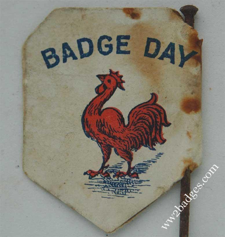 FLAG DAY PIN BADGE: FRENCH WOUNDED FUND FRANCE (1 of 4)