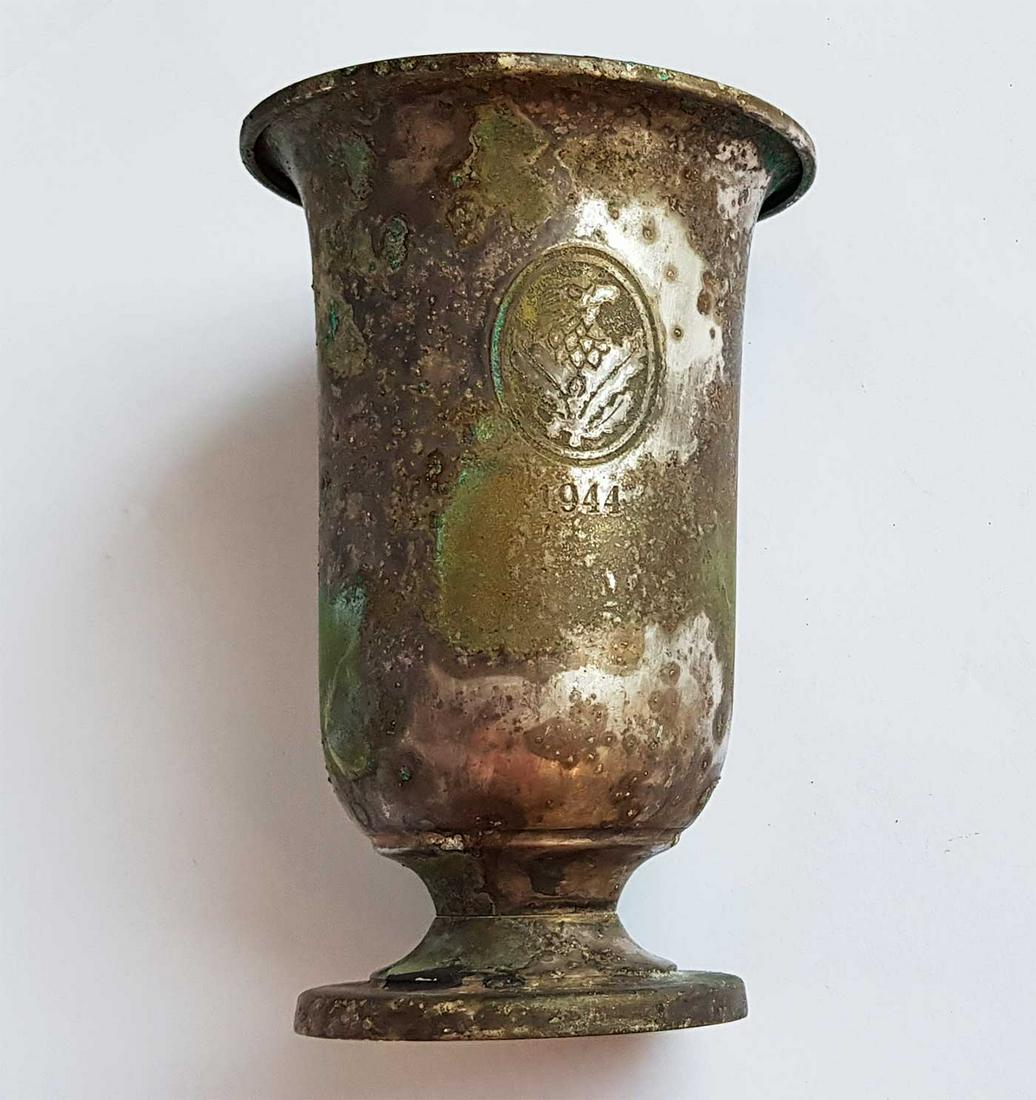 GERMAN WWII SNIPER AWARD, GOBLET, 1944, MARKED (1 of 8)