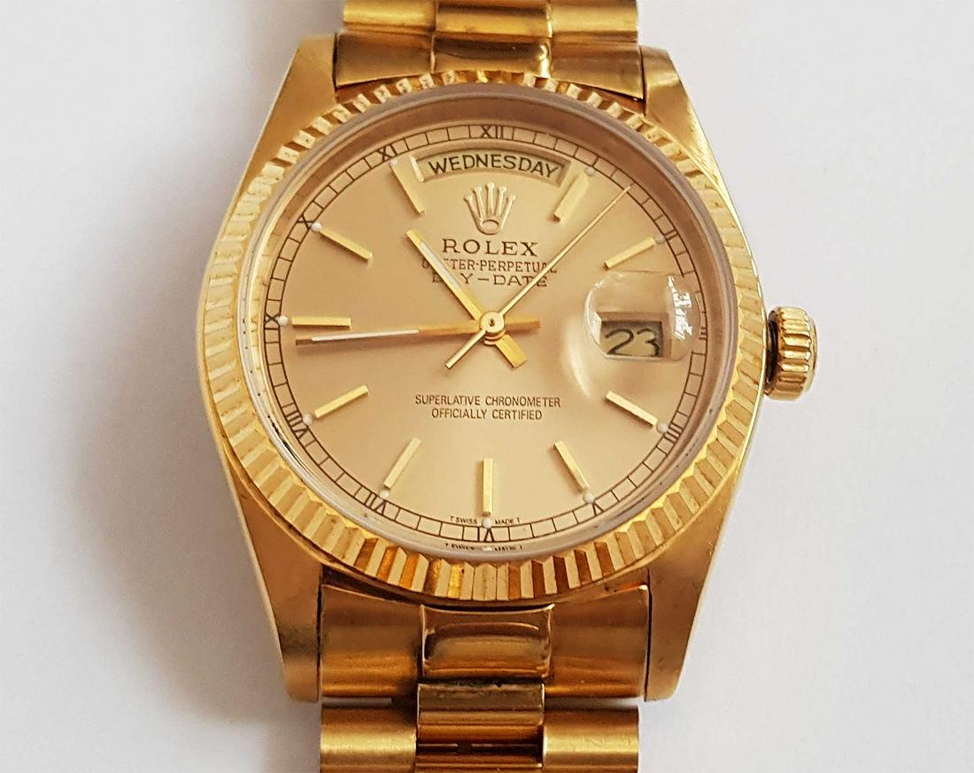 GENTELMEN's PRESIDENTIAL ROLEX 18k GOLD WATCH (1 of 16)