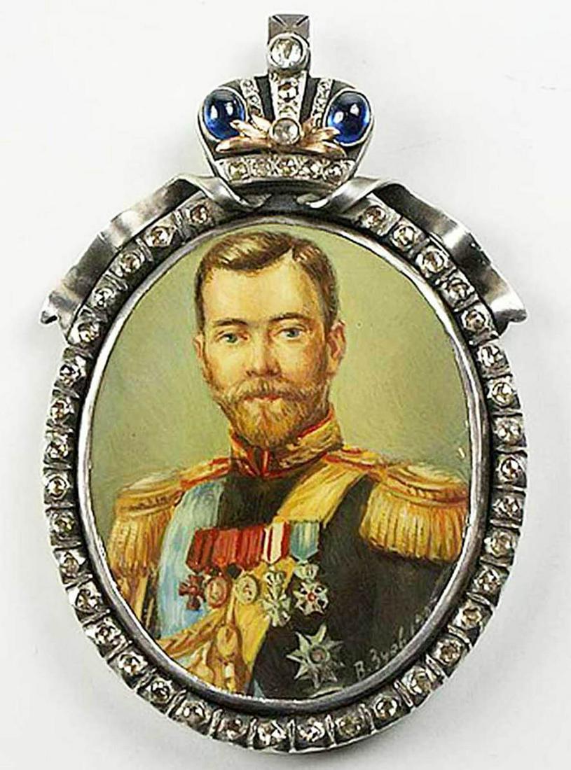 FABERGE - GOLD RUSSIAN PORTRAIT of NICHOLAS 2nd (1 of 18)