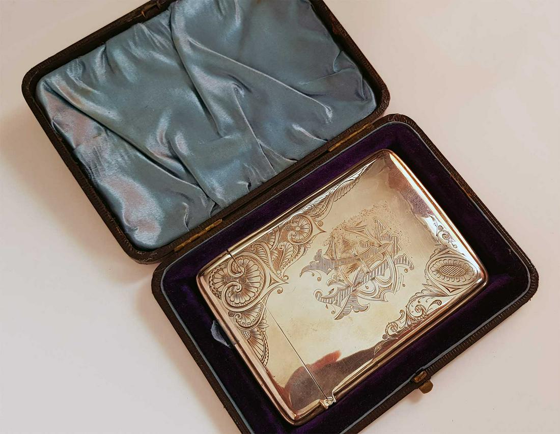 ENGLISH STERLING SILVER CARD CASE fr. CHRISTIE's (1 of 17)