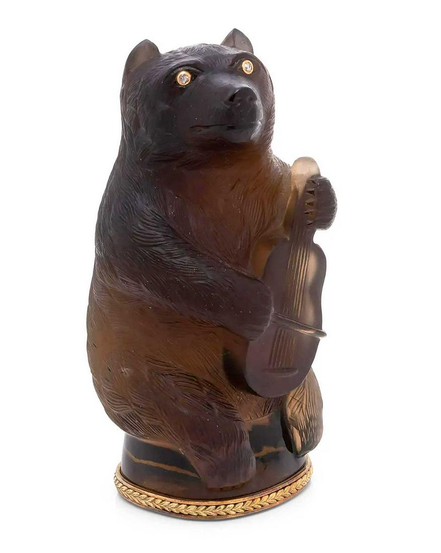 FABERGE - GOLD & DIAMONDS CARVED SEAL (1 of 14)