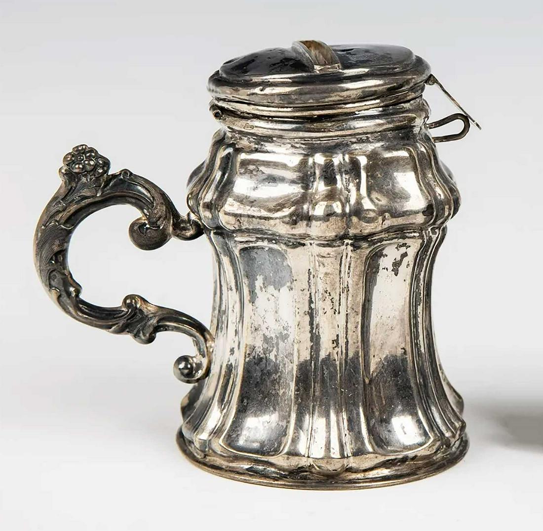 RARE JEWISH SILVER CHARITY BOX, 19c. (1 of 8)