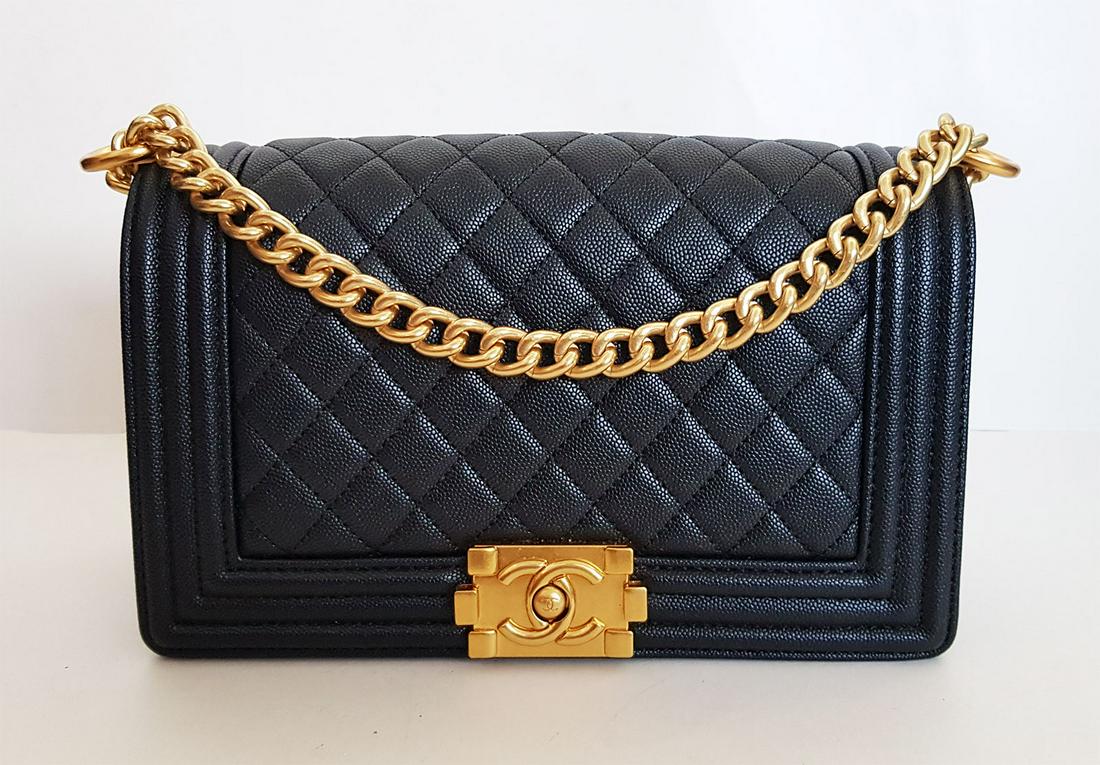 CHANEL BOY CAVIAR LEATHER MEDIUM DBAG (1 of 17)