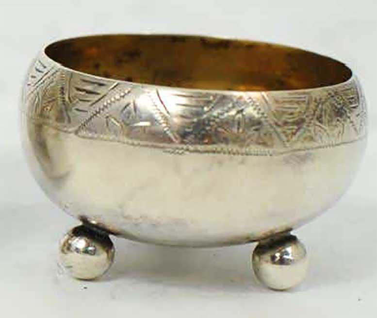 ANTIQUE RUSSIAN IMPERIAL SILVER BOWL (1 of 5)
