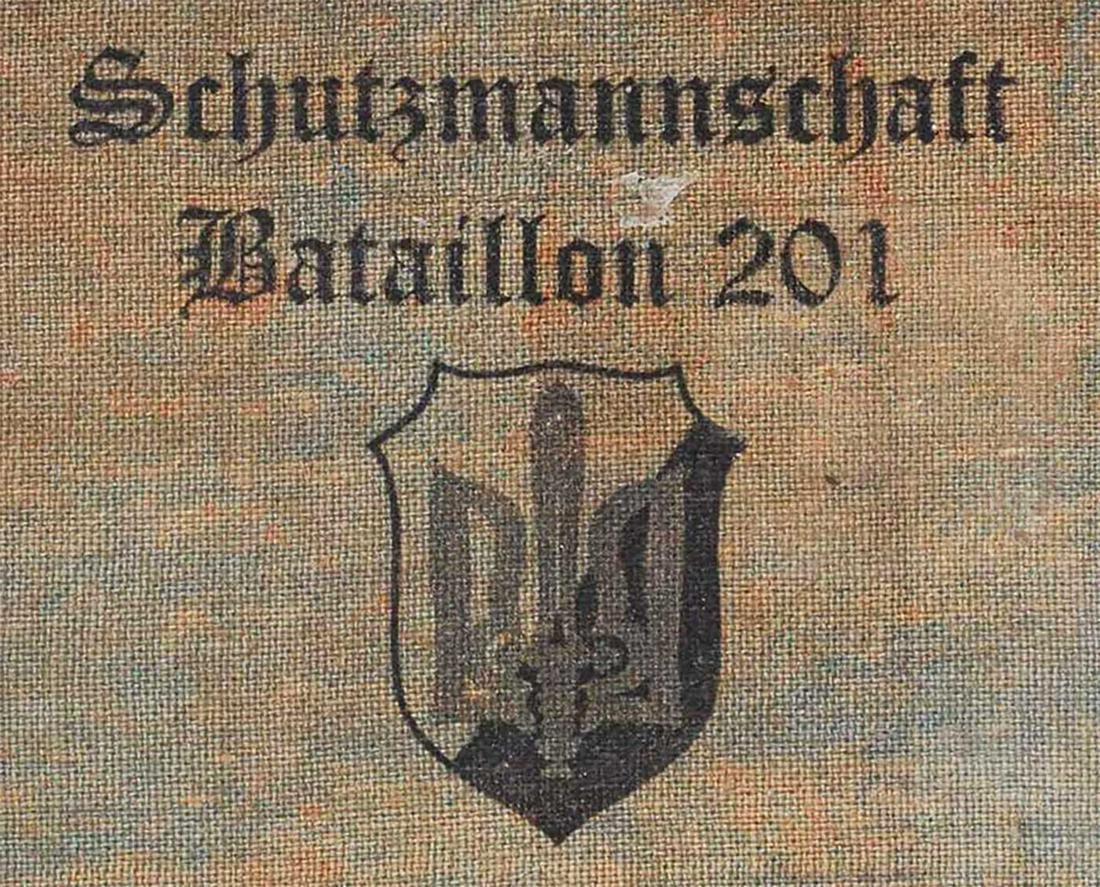 GERMAN WWII ID AUSWEIS of UKRAINIAN VOLUNTEER, SS: RARE GERMAN WWII ID AUSWEIS of UKRAINIAN VOLUNTEER, SS WWII German Ausweis (Identification Document) of Ukrainian volunteer from the Waffen SS Batallion Nachtigal. The document contains the personal i