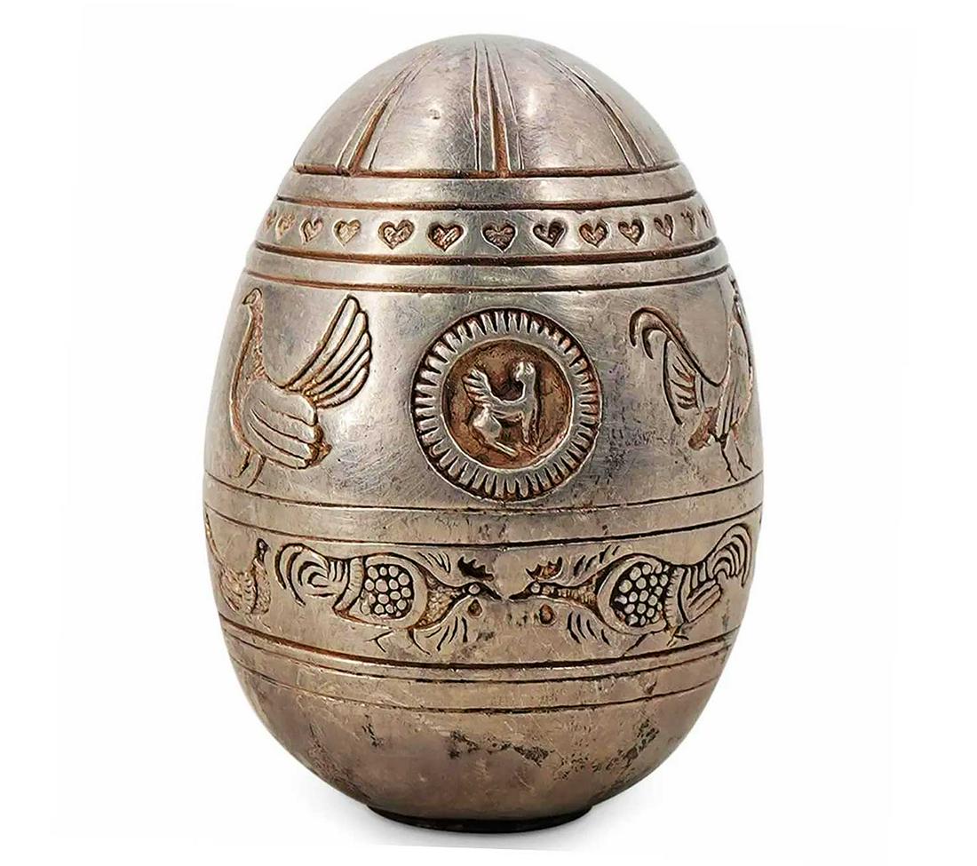 RARE GREEK SILVER EGG (1 of 9)