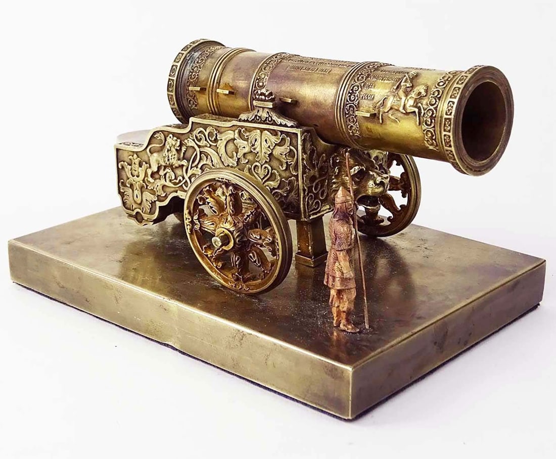 EXTREMELY RARE RUSSIAN SILVER TSARs CANNON, 1851 (1 of 14)