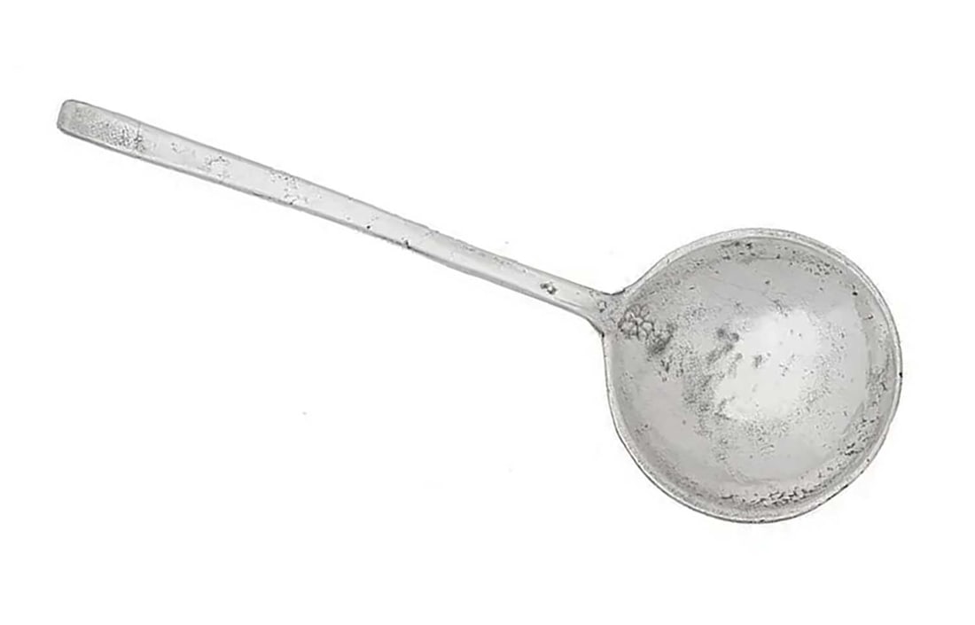 VERY OLD DUTCH PEWTER SPOON, 17 CENTURY (1 of 10)