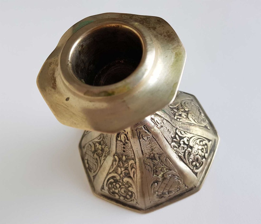 ANTIQUE RUSSIAN SILVER CANDLESTICK, 1885 (1 of 17)