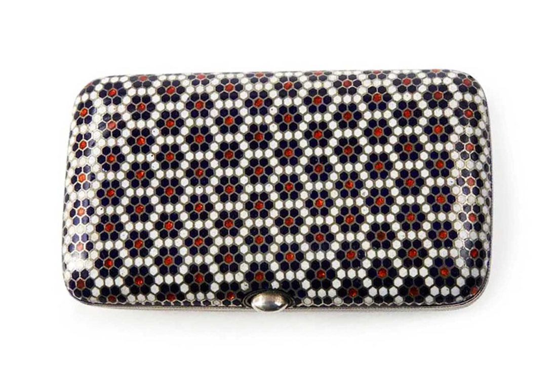 G.KLINGERT - RUSSIAN SILVER CIGARETTE CASE, 1894 (1 of 8)