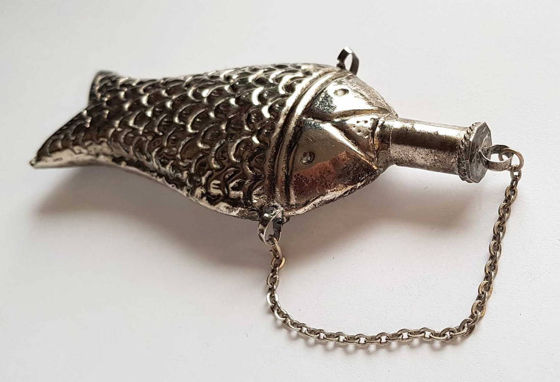 Judaica Silver Fish Besamim Spice Container Auction