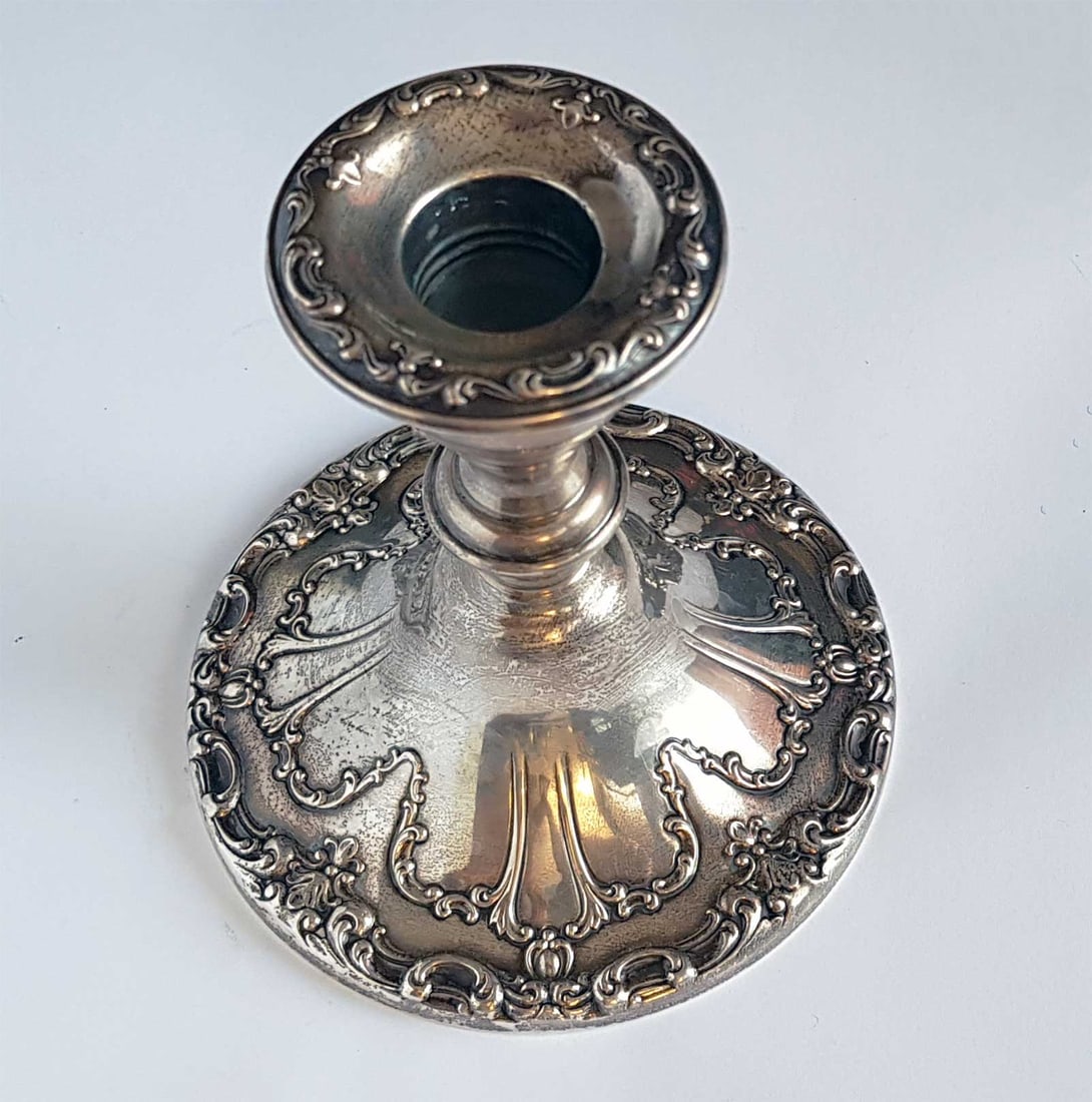 AMERICAN ANTIQUE SILVER CANDLESTICK, GORHAM (1 of 16)