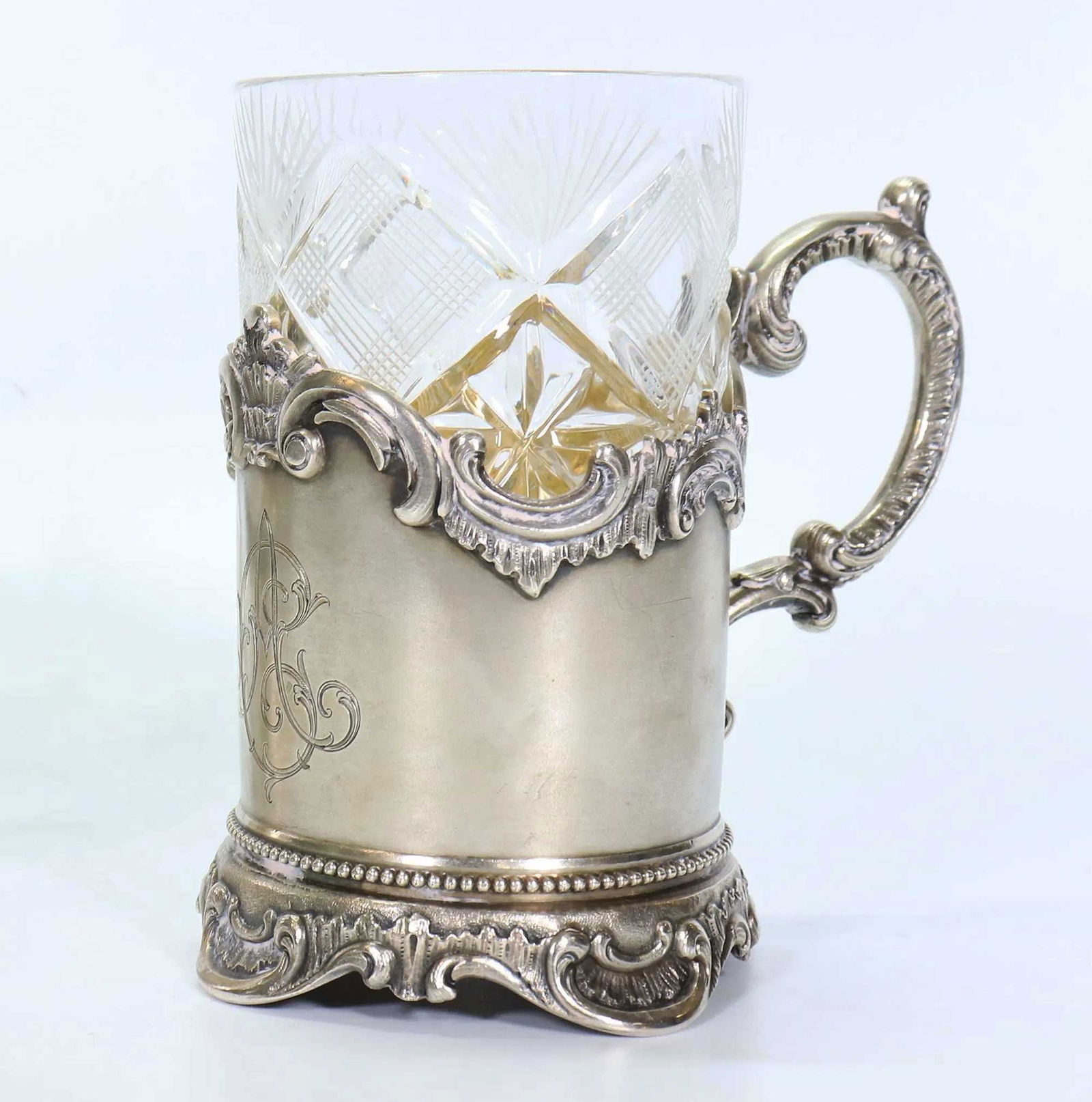 RUSSIAN SILVER TEA GLASS HOLDER (1 of 19)