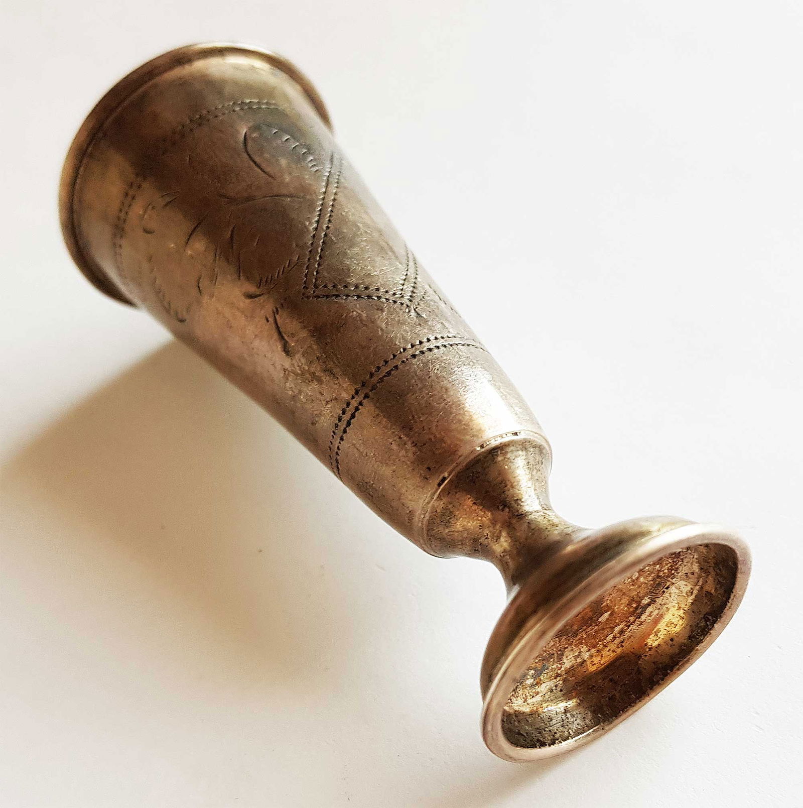 ANTIQUE RUSSIAN SILVER VODKA CUP, 19c. (1 of 12)