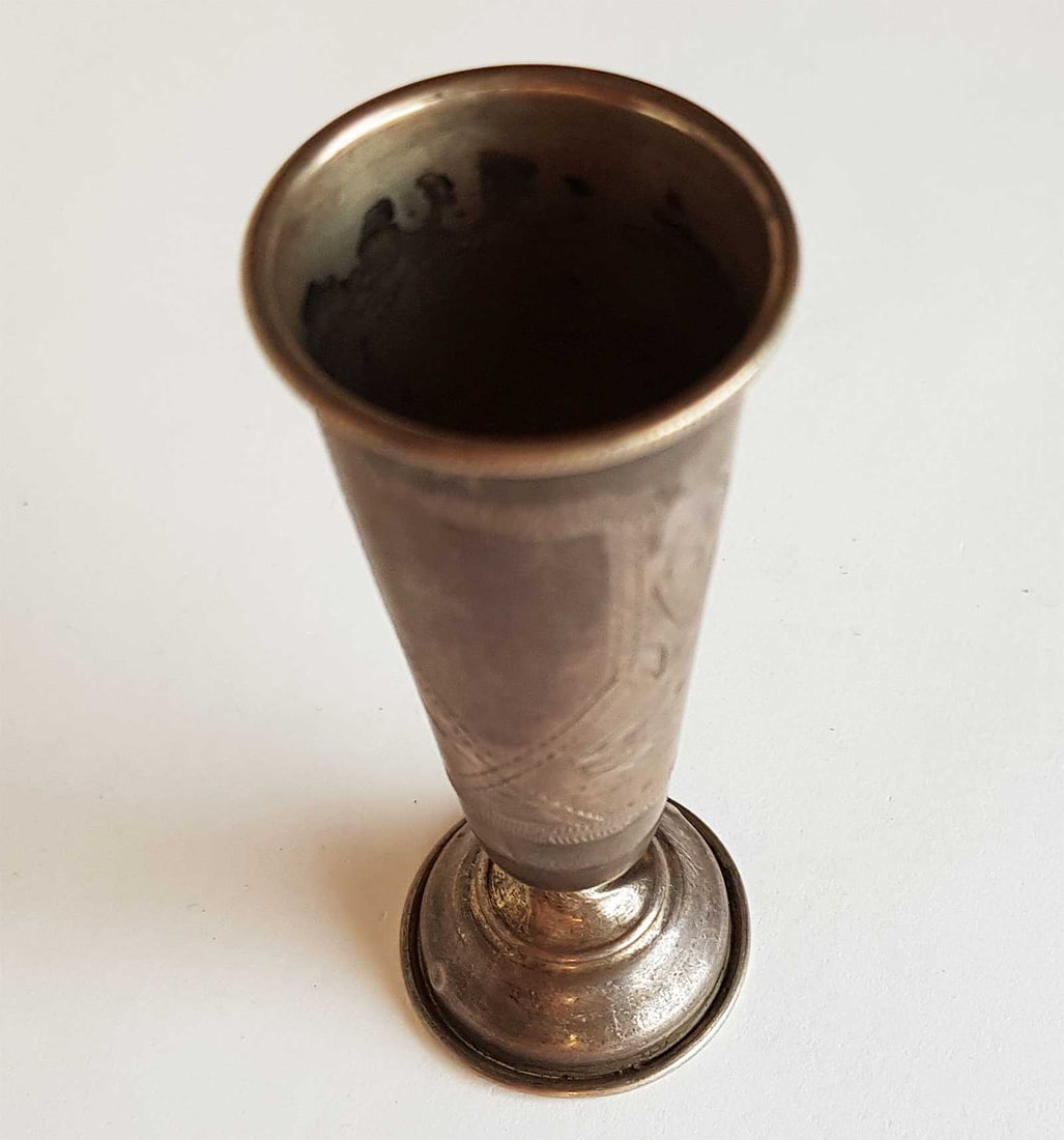RARE ANTIQUE RUSSIAN SILVER VODKA CUP, 19c. (1 of 11)