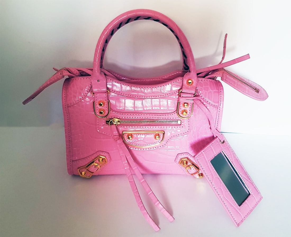 BALENCIAGA CITY MINI TOTE BAG PINK (1 of 14)