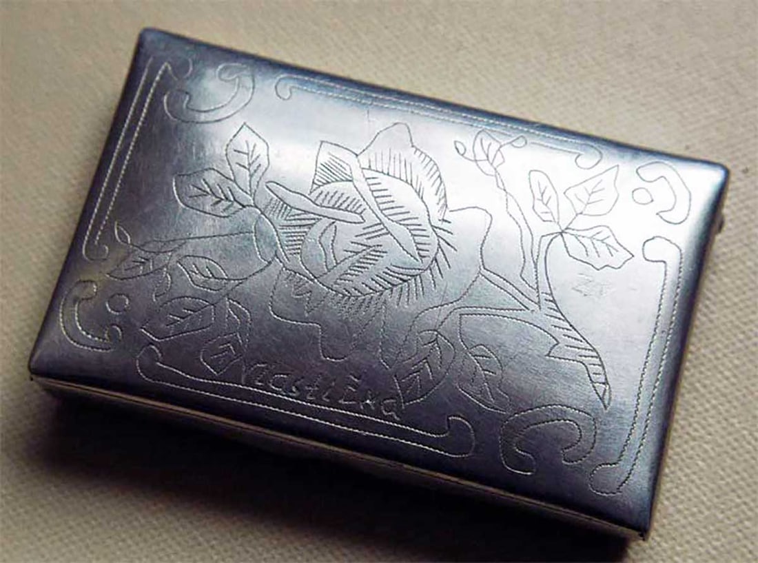 GERMAN WWII VOLUNTEER's CIGARETTE CASE, SERBIA (1 of 8)