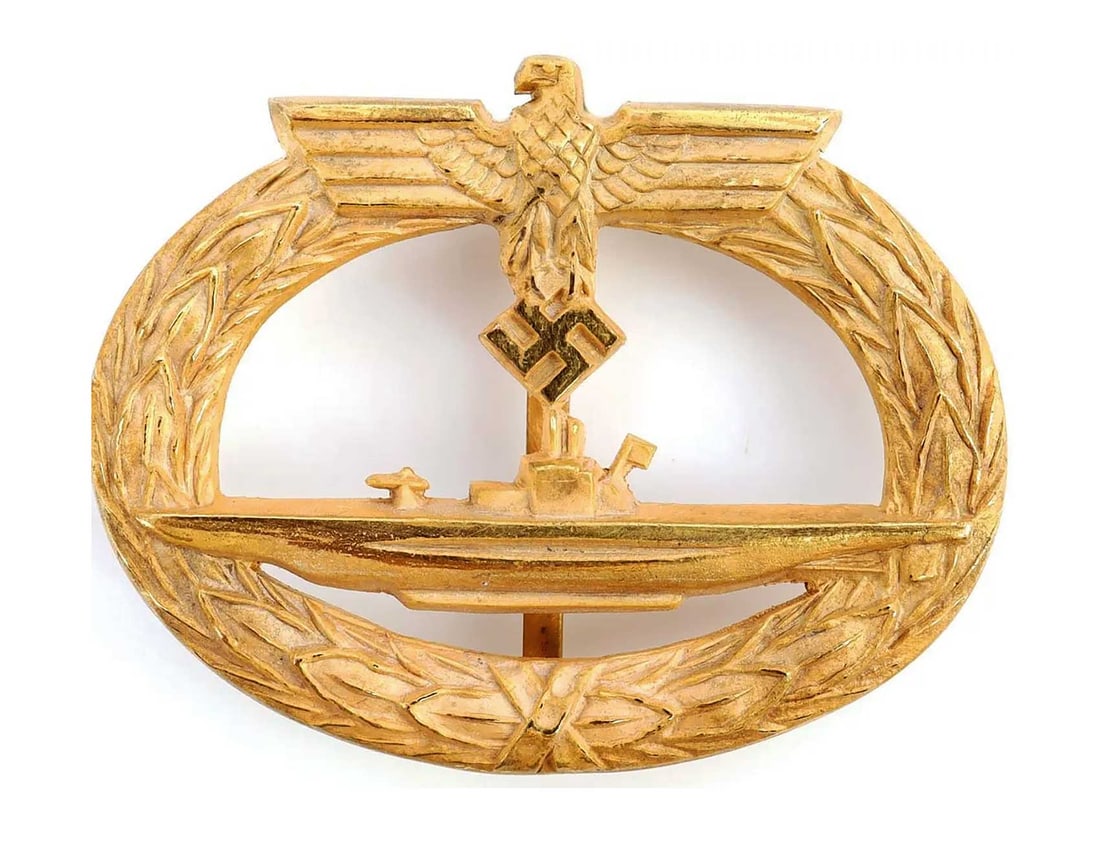 UNUSED GERMAN WWII U-BOAT BADGE, C.E.JUNCKER (1 of 13)