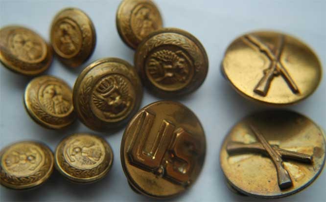 WWII MILITARY 11 BUTTONS, STAMPED: Sale - Must Go ! RARE WWII MILITARY 11 BUTTONS, STAMPED WWII military buttons. ESTIMATED PRICE: $10 - $70. WARRANTY: The buyer has 7 days to inspect items valued at up to $5,000 and 15 days for items 