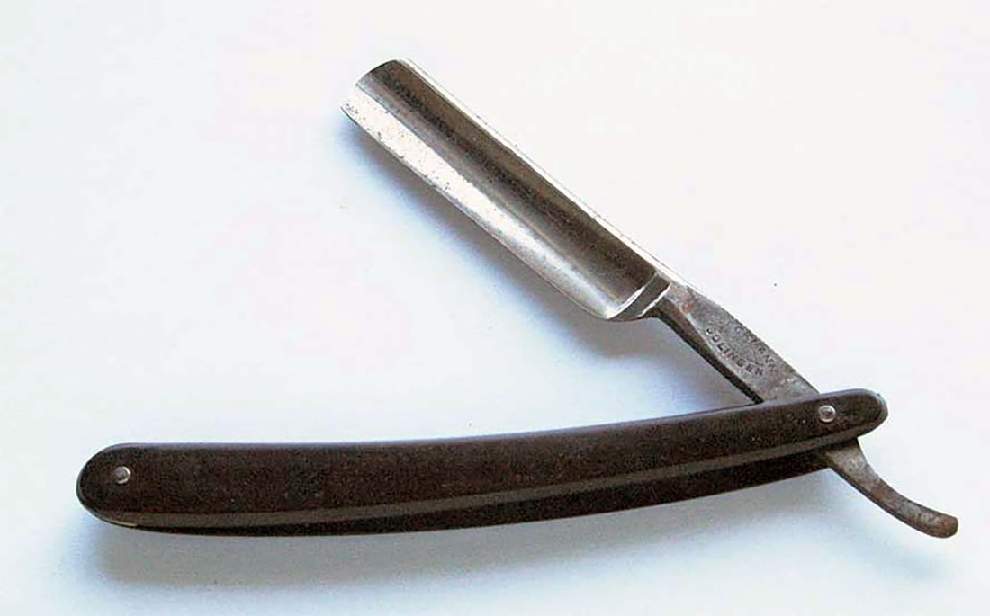 GERMAN WWII STRAIGHT RAZOR TRADE SIGN, SOLINGEN (1 of 11)