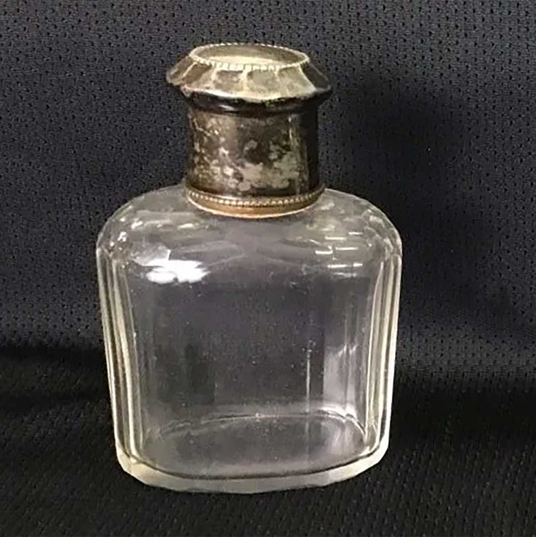 GERMAN ANTIQUE SILVER PERFUME BOTTLE, c.1850 (1 of 7)