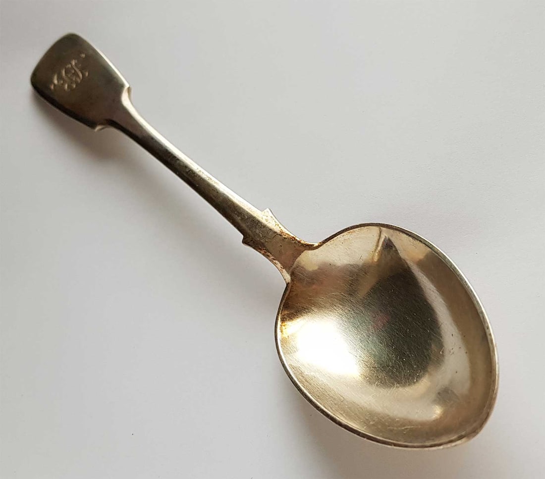 FABERGE - RUSSIAN LARGE SILVER TABLE SPOON (1 of 15)