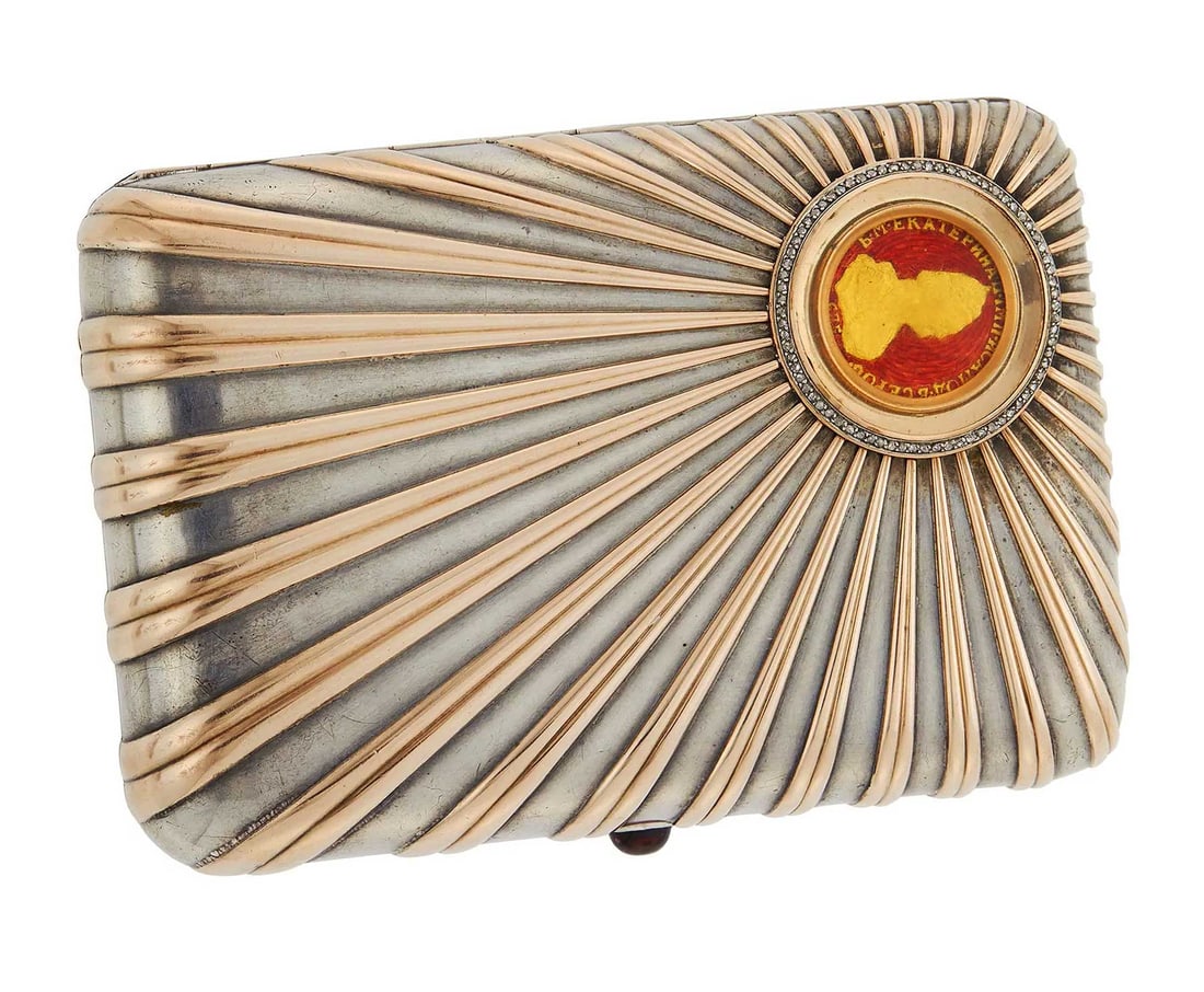 FABERGE - GOLD & SILVER CIGARETTE CASE, M.PERKHIN (1 of 11)