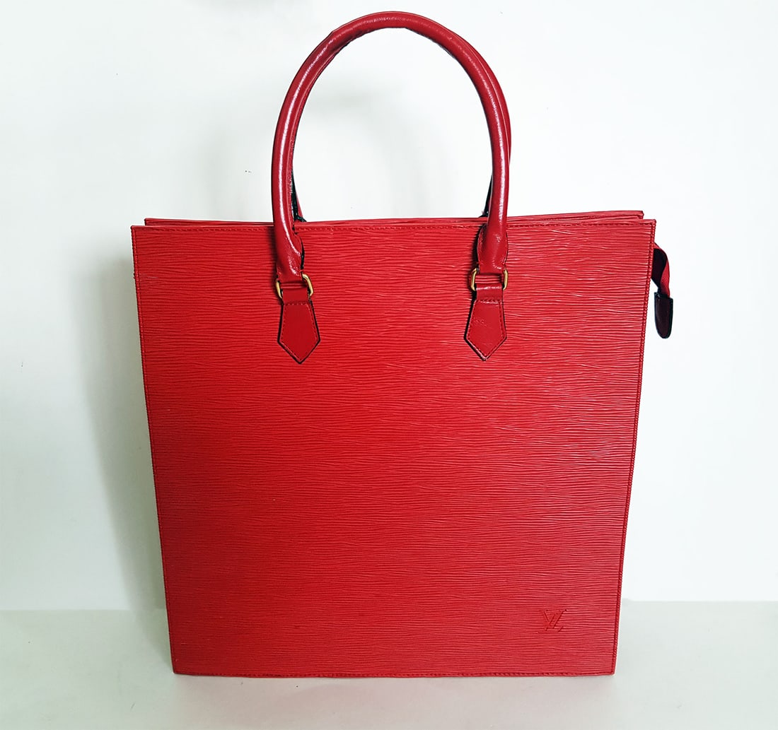 LOUIS VUITTON SAC PLAT RED HANDBAG (1 of 19)