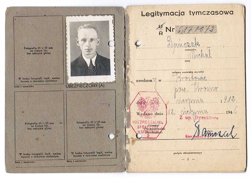 POLISH WWII ID, LEGITYMACJA TYMCZASOWA (1 of 12)