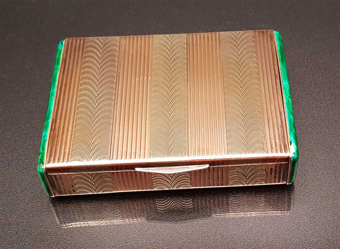 GOLD & ENAMEL ANTIQUE CIGARETTE CASE (1 of 14)