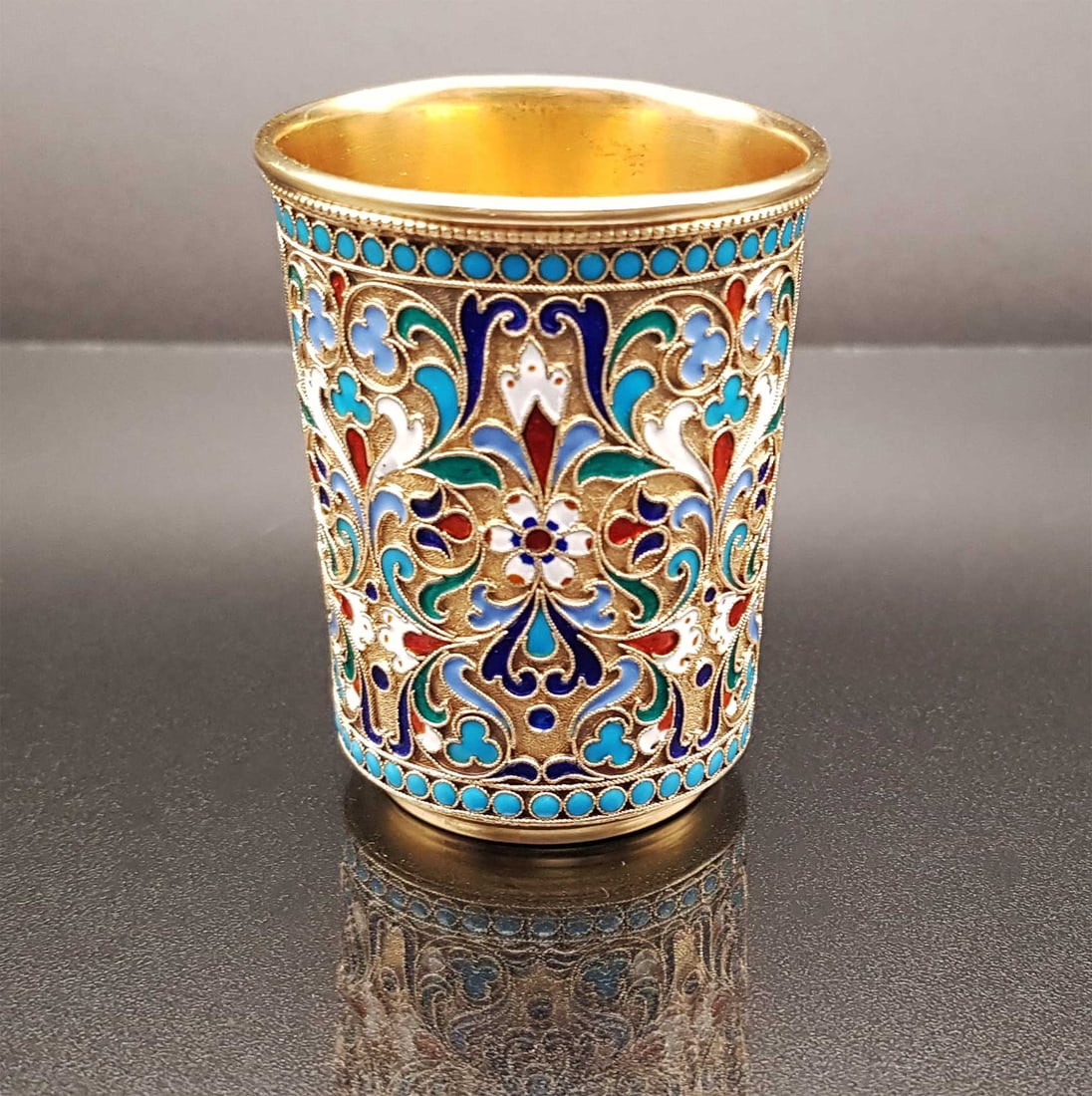 CERTIFIED - RUSSIAN SILVER VODKA CUP, G.KLINGERT, 1896 (1 of 19)