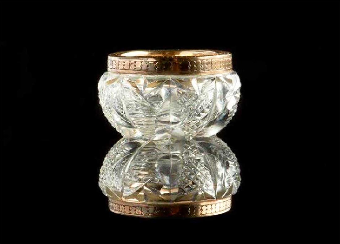FABERGÉ - GOLD and CUT GLASS BOWL (1 of 10)