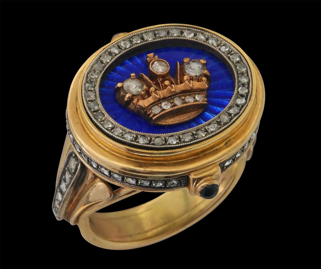 FABERGÉ - LUXURY GOLD & DIAMONDS RING, 1885x (1 of 9)