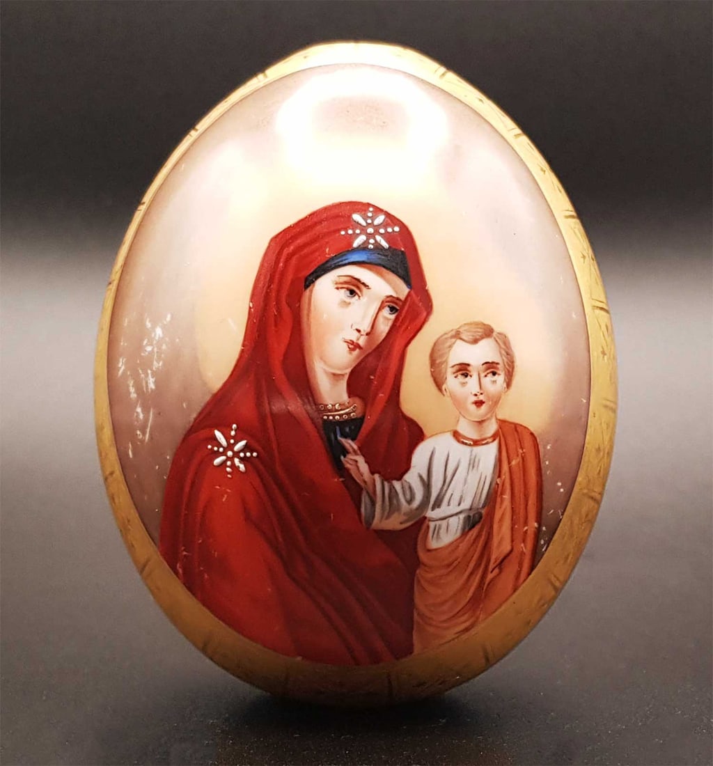 LARGE PORCELAIN EASTER EGG, IMPERIAL MANUFACTORY (1 of 14)
