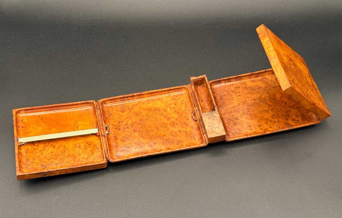 UNUSUAL RUSSIAN KARELIAN BIRCH CIGARETTE CASE (1 of 18)