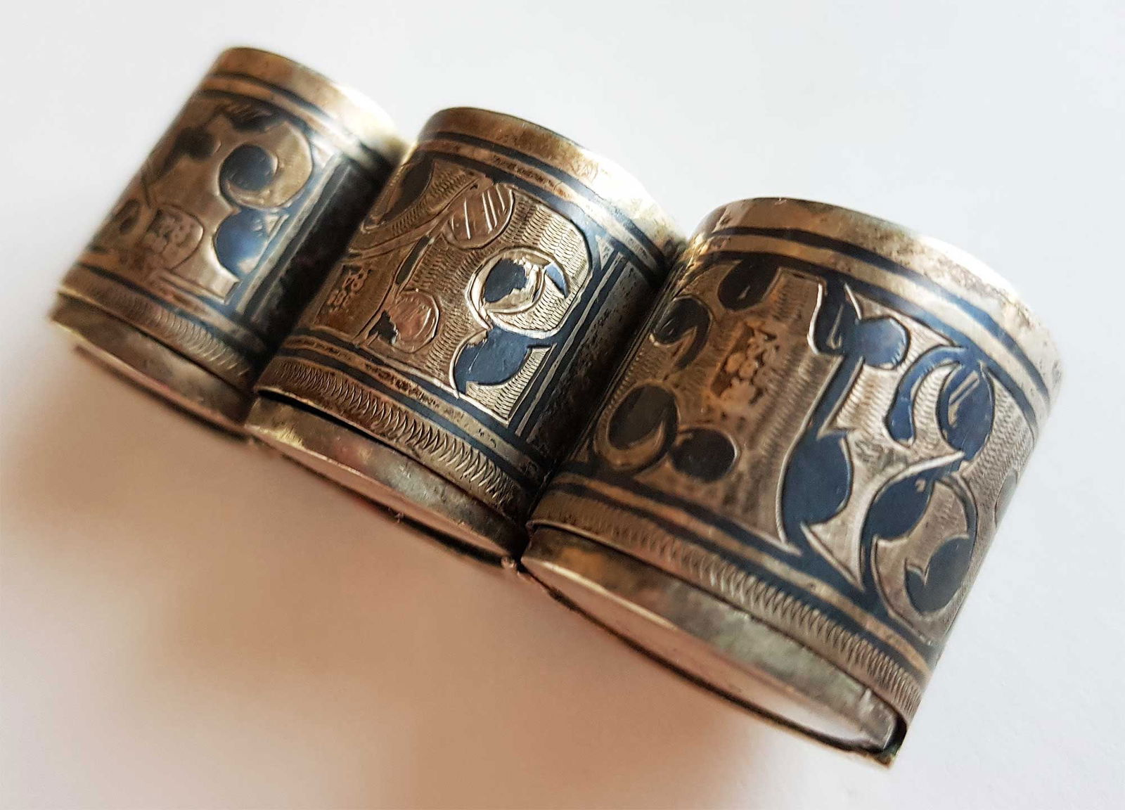 ANTIQUE RUSSIAN SILVER NIELLO COINs HOLDER 1885 (1 of 15)