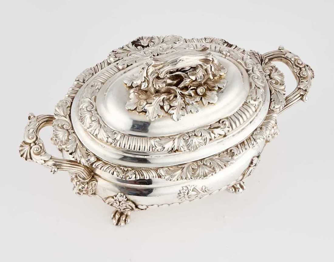 Paul STORR - SILVER SAUCE TUREEN, 1819 + CERTIFICATE (1 of 12)