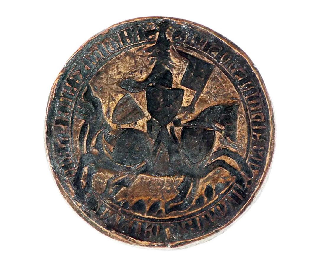 UNUSUAL LARGE and HEAVY MEDIEVAL KING's SEAL: Lifetime Warranty! Museum Item with Huge Historical Value! UNUSUAL HEAVY ENGLISH or FRENCH MEDIEVAL KING's IRON SEAL For your consideration is an unusual English or French iron medieval seal. A mediev