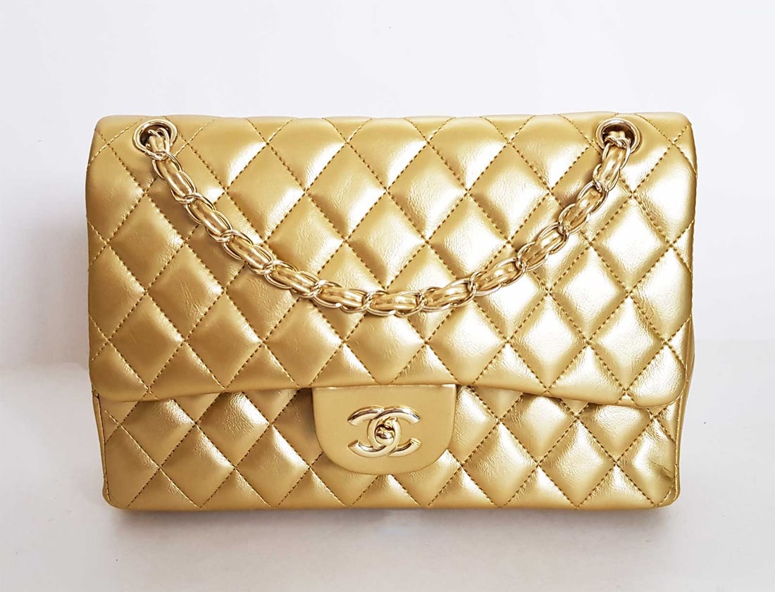 CHANEL METALLIC MEDIUM CLASSIC BAG (1 of 15)