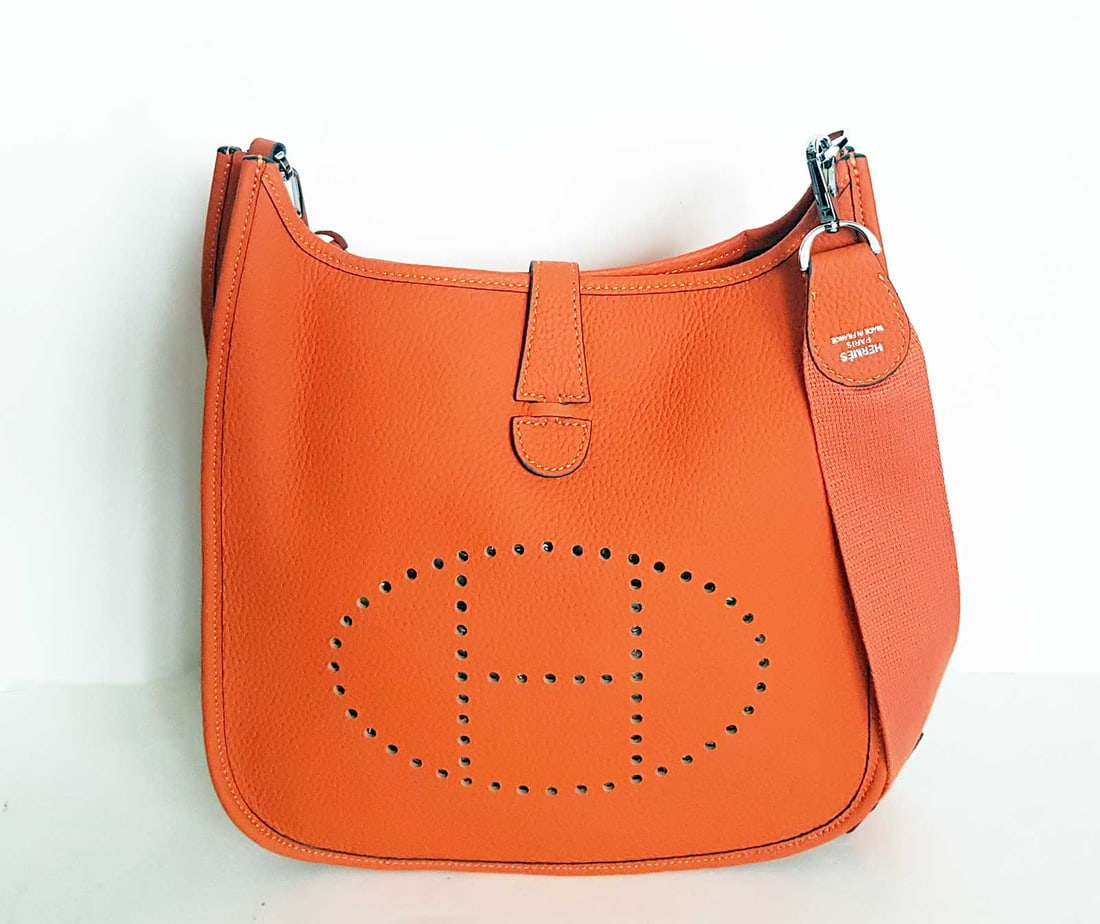 HERMES TOGO LEATHER EVELYNE GM BAG (1 of 15)