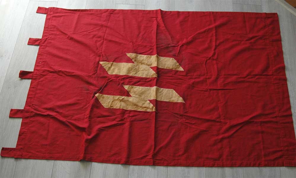 GERMAN WWII FLAG: Great Display Piece! With Huge Historical Value! GERMAN WWII FLAG German WWII flag. The item is selling on consignment. PROVENANCE: From a private old collection, New York, USA, 1959-2021. HISTORY of