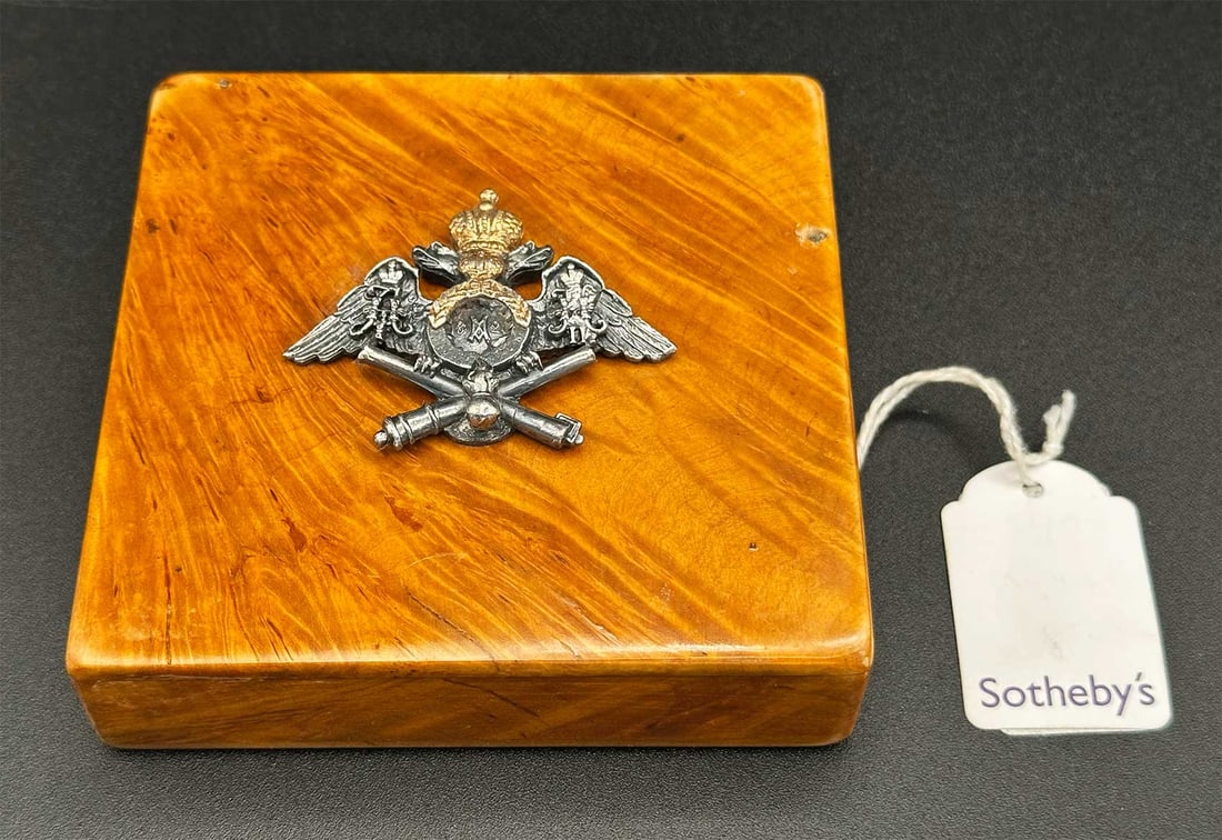 CIGARETTE CASE w. MILITARY BADGE fr. SOTHEBY's (1 of 13)