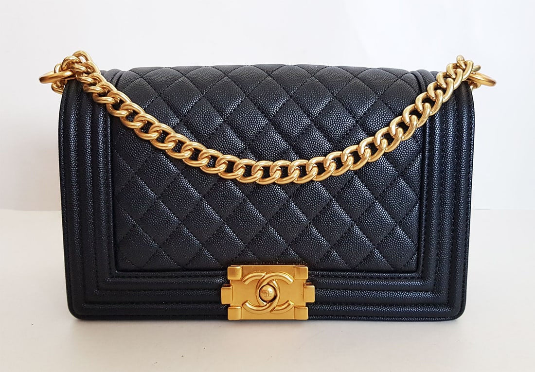 CHANEL BOY CAVIAR LEATHER MEDIUM DBAG (1 of 16)